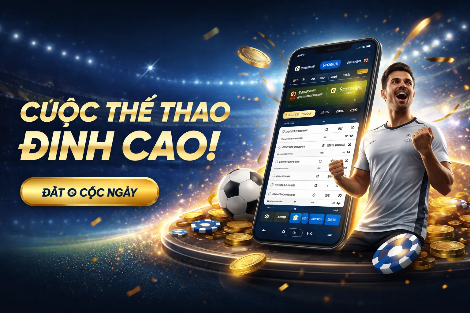 Sân vận động với các hoạt động thể thao sôi nổi, biểu tượng của cá cược thể thao km1888